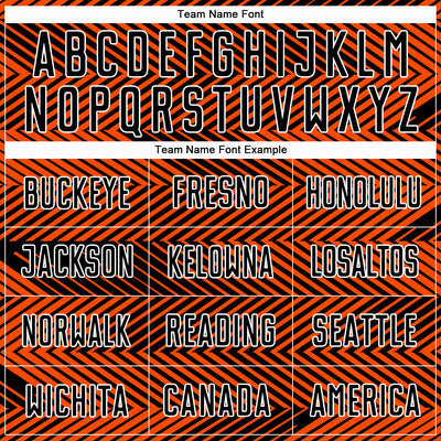 Custom Orange Black-White Line Sublimation Soccer Uniform Jersey