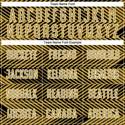 Custom Old Gold Black-White Line Sublimation Soccer Uniform Jersey