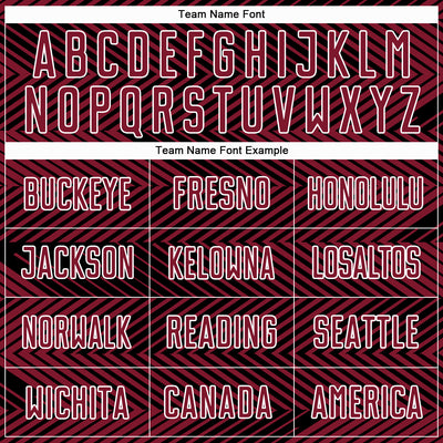 Custom Crimson Black-White Line Sublimation Soccer Uniform Jersey