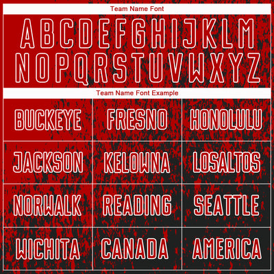 Custom Red Black-White Abstract Fragment Art Sublimation Soccer Uniform Jersey