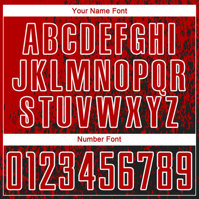 Custom Red Black-White Abstract Fragment Art Sublimation Soccer Uniform Jersey