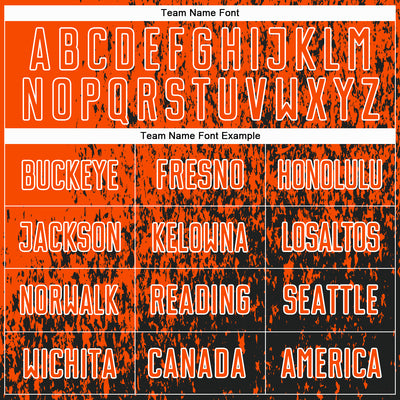 Custom Orange Black-White Abstract Fragment Art Sublimation Soccer Uniform Jersey