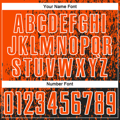 Custom Orange Black-White Abstract Fragment Art Sublimation Soccer Uniform Jersey