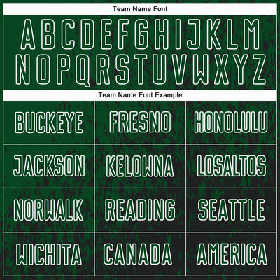 Custom Green Black-White Abstract Fragment Art Sublimation Soccer Uniform Jersey