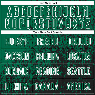 Custom Kelly Green Black-White Abstract Fragment Art Sublimation Soccer Uniform Jersey