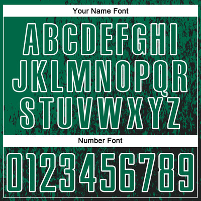 Custom Kelly Green Black-White Abstract Fragment Art Sublimation Soccer Uniform Jersey