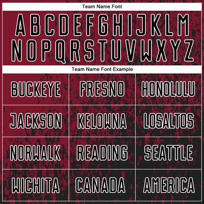 Custom Crimson Black-White Abstract Fragment Art Sublimation Soccer Uniform Jersey