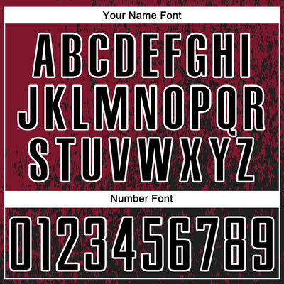 Custom Crimson Black-White Abstract Fragment Art Sublimation Soccer Uniform Jersey