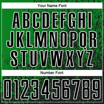 Custom Grass Green Black-White Abstract Fragment Art Sublimation Soccer Uniform Jersey