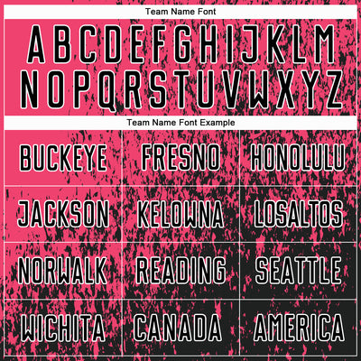 Custom Neon Pink Black-White Abstract Fragment Art Sublimation Soccer Uniform Jersey