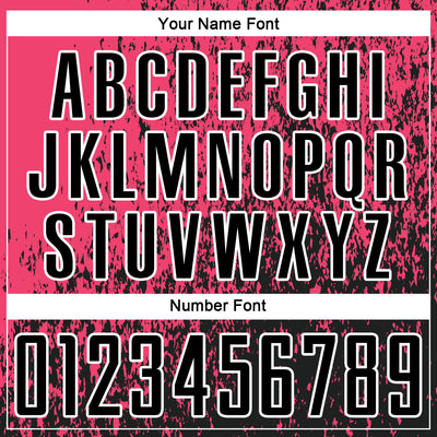 Custom Neon Pink Black-White Abstract Fragment Art Sublimation Soccer Uniform Jersey