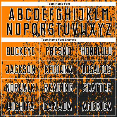 Custom Bay Orange Black-White Abstract Fragment Art Sublimation Soccer Uniform Jersey