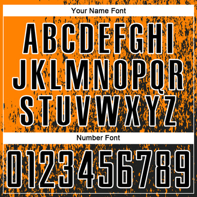 Custom Bay Orange Black-White Abstract Fragment Art Sublimation Soccer Uniform Jersey