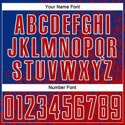 Custom Royal Red-White Abstract Fragment Art Sublimation Soccer Uniform Jersey