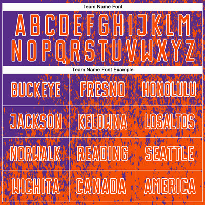 Custom Purple Orange-White Abstract Fragment Art Sublimation Soccer Uniform Jersey