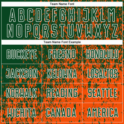 Custom Green Orange-White Abstract Fragment Art Sublimation Soccer Uniform Jersey