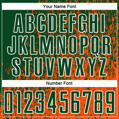 Custom Green Orange-White Abstract Fragment Art Sublimation Soccer Uniform Jersey