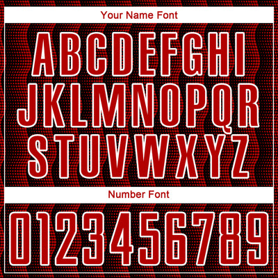 Custom Black Red-White Geometric Shape Sublimation Soccer Uniform Jersey