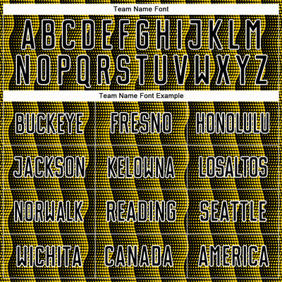 Custom Black Yellow-White Geometric Shape Sublimation Soccer Uniform Jersey