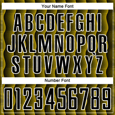 Custom Black Yellow-White Geometric Shape Sublimation Soccer Uniform Jersey