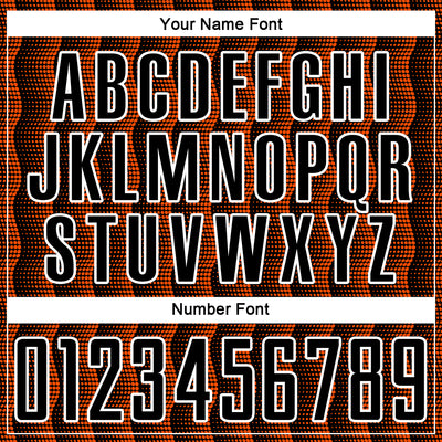 Custom Black Orange-White Geometric Shape Sublimation Soccer Uniform Jersey