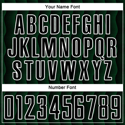 Custom Black Green-White Geometric Shape Sublimation Soccer Uniform Jersey