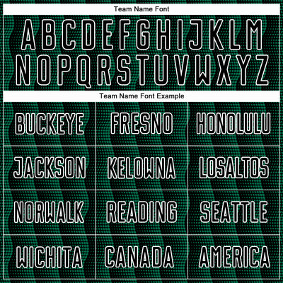 Custom Black Kelly Green-White Geometric Shape Sublimation Soccer Uniform Jersey