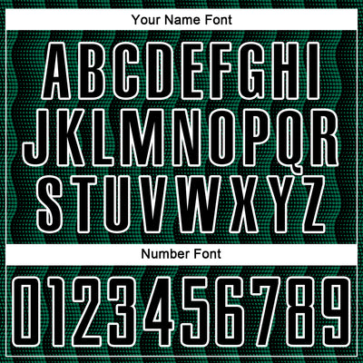 Custom Black Kelly Green-White Geometric Shape Sublimation Soccer Uniform Jersey