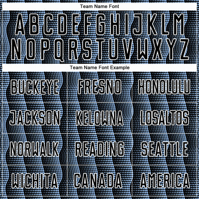 Custom Black Light Blue-White Geometric Shape Sublimation Soccer Uniform Jersey