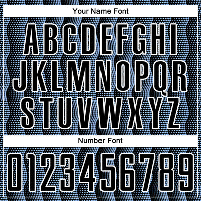 Custom Black Light Blue-White Geometric Shape Sublimation Soccer Uniform Jersey