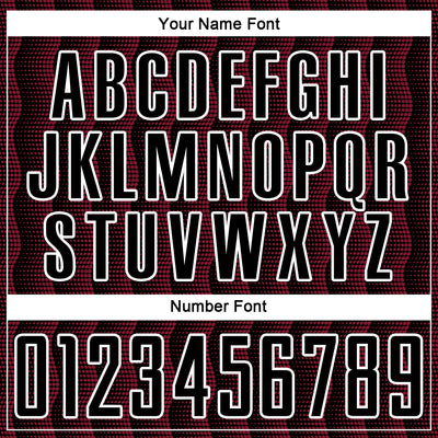 Custom Black Crimson-White Geometric Shape Sublimation Soccer Uniform Jersey