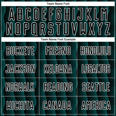 Custom Black Teal-White Geometric Shape Sublimation Soccer Uniform Jersey