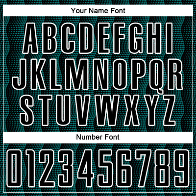 Custom Black Teal-White Geometric Shape Sublimation Soccer Uniform Jersey