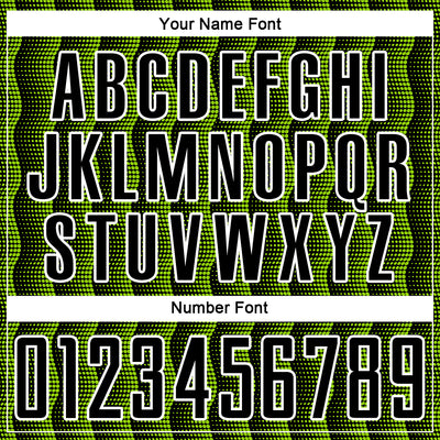 Custom Black Neon Green-White Geometric Shape Sublimation Soccer Uniform Jersey