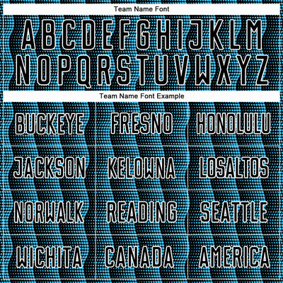 Custom Black Sky Blue-White Geometric Shape Sublimation Soccer Uniform Jersey