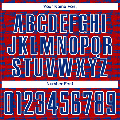 Custom Red Royal-White Geometric Shape Sublimation Soccer Uniform Jersey