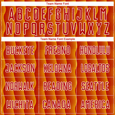 Custom Red Yellow-White Geometric Shape Sublimation Soccer Uniform Jersey