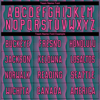 Custom Teal Pink-Black Geometric Shape Sublimation Soccer Uniform Jersey