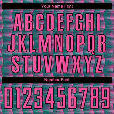 Custom Teal Pink-Black Geometric Shape Sublimation Soccer Uniform Jersey