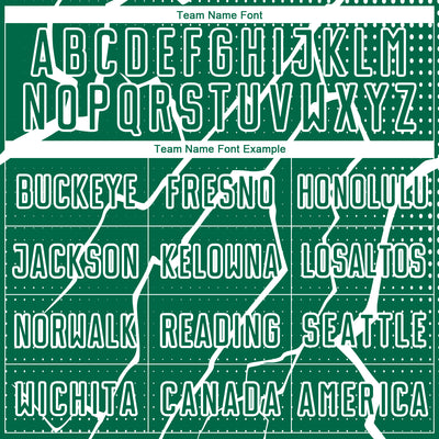 Custom Kelly Green White Lightning Sublimation Soccer Uniform Jersey