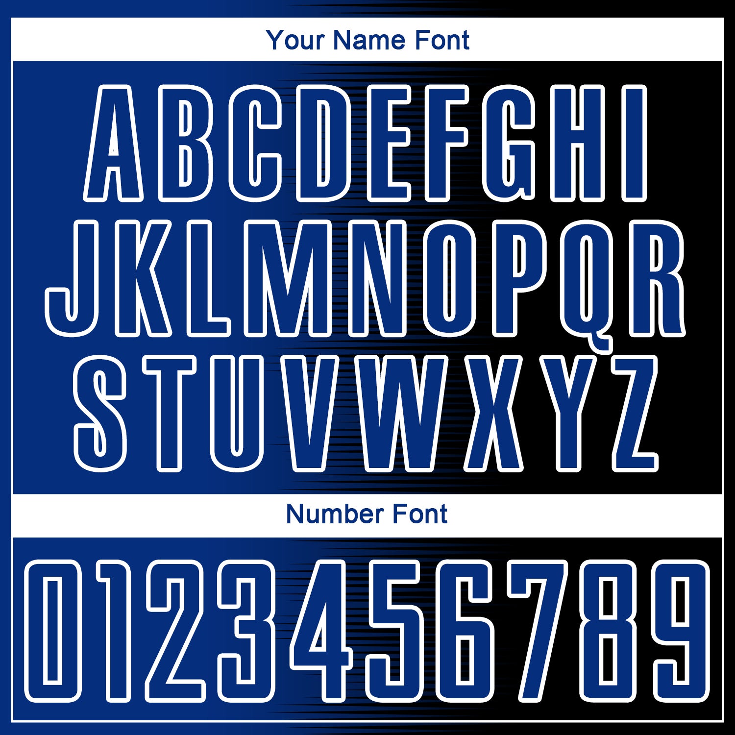 Custom Black Royal-White Gradient Line Sublimation Soccer Uniform Jersey