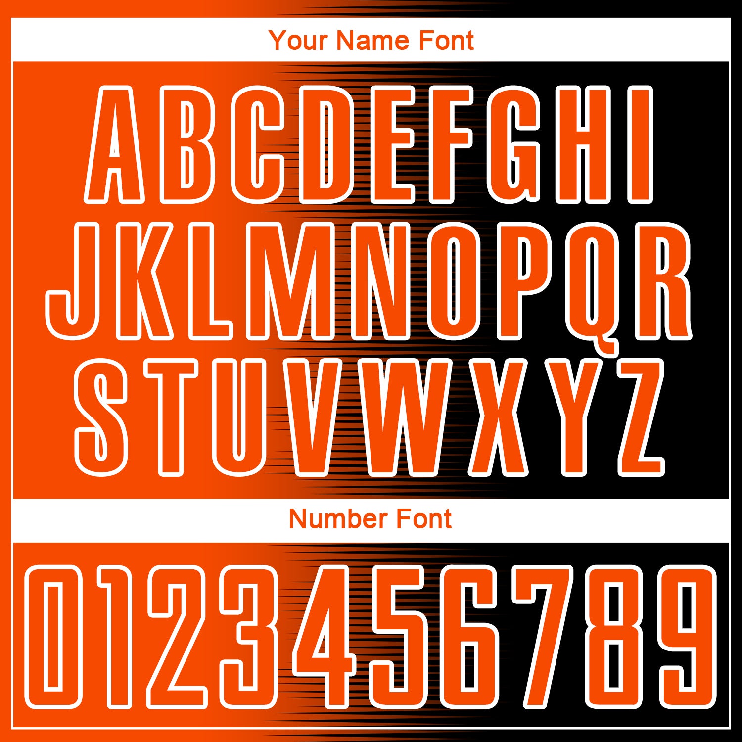 Custom Black Orange-White Gradient Line Sublimation Soccer Uniform Jersey