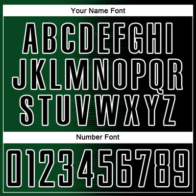 Custom Black Green-White Gradient Line Sublimation Soccer Uniform Jersey