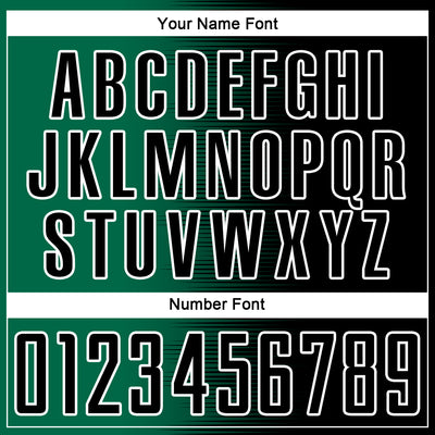 Custom Black Kelly Green-White Gradient Line Sublimation Soccer Uniform Jersey