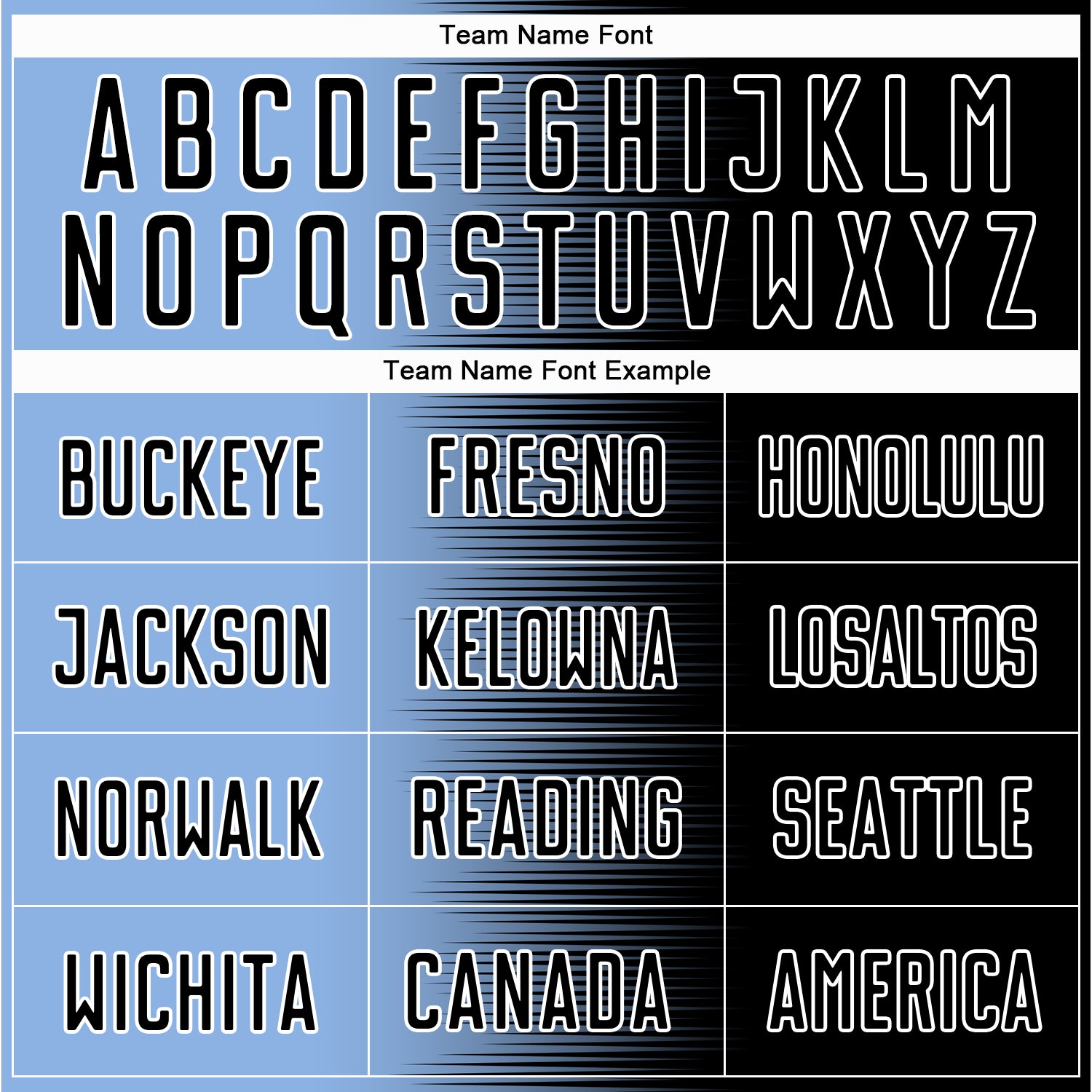 Custom Black Light Blue-White Gradient Line Sublimation Soccer Uniform Jersey