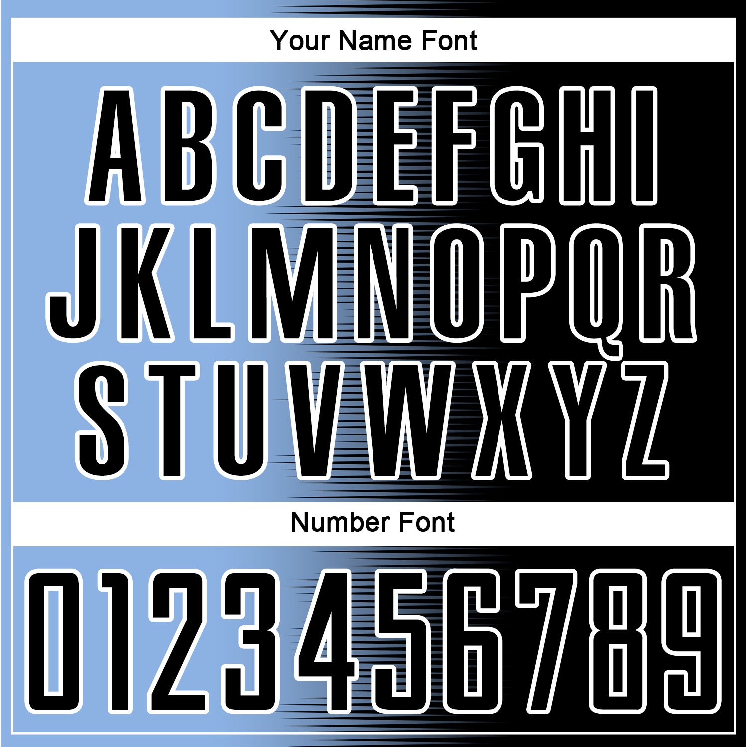 Custom Black Light Blue-White Gradient Line Sublimation Soccer Uniform Jersey