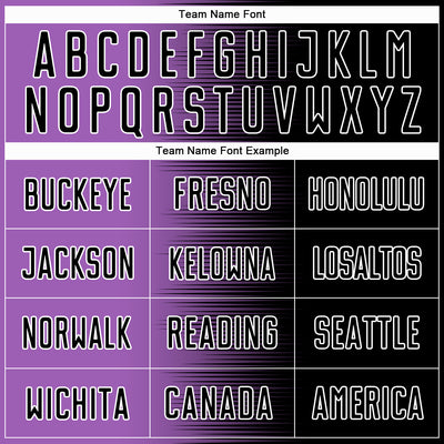 Custom Black Medium Purple-White Gradient Line Sublimation Soccer Uniform Jersey