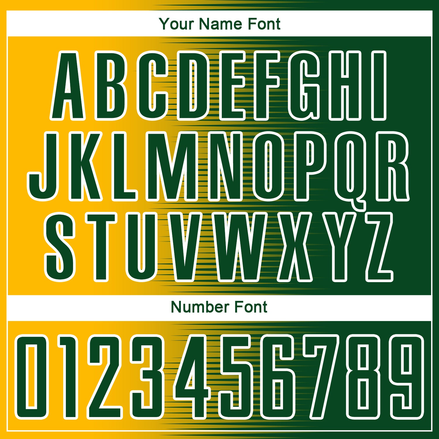 Custom Green Gold-White Gradient Line Sublimation Soccer Uniform Jersey