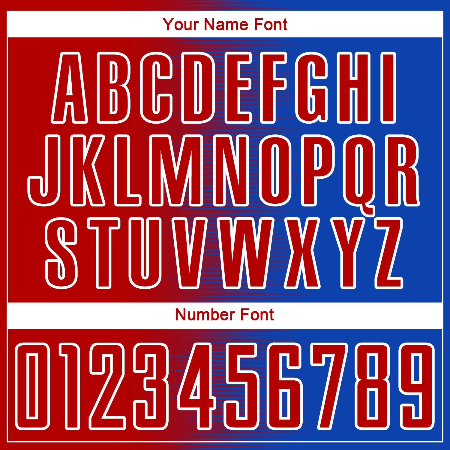 Custom Thunder Blue Red-White Gradient Line Sublimation Soccer Uniform Jersey