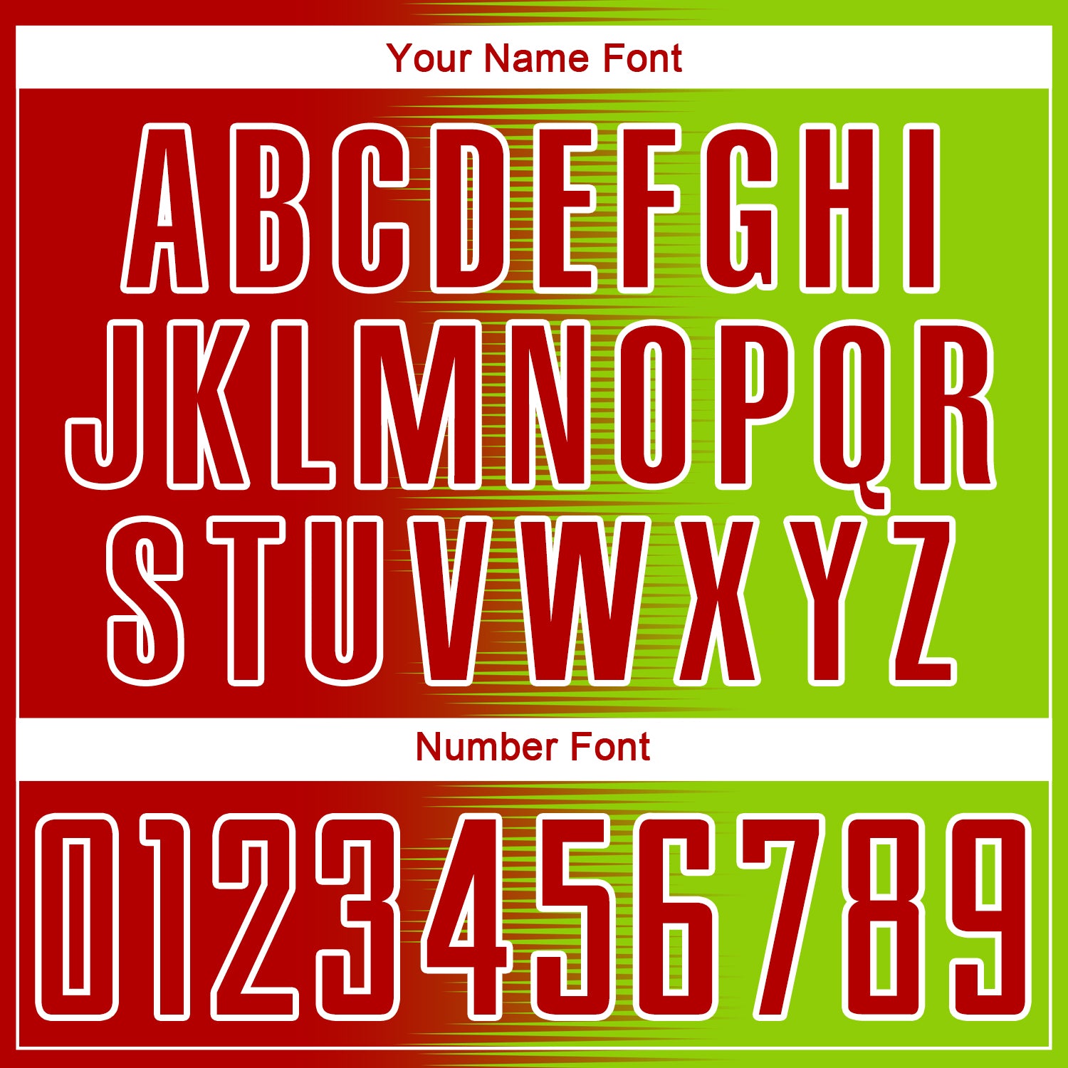 Custom Red Neon Green-White Gradient Line Sublimation Soccer Uniform Jersey